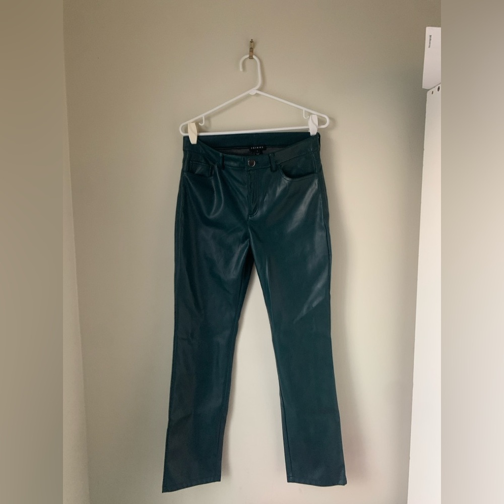 Tribal Green Leather Pants size 8